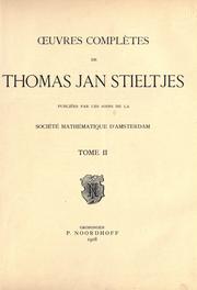 Cover of ℗Œuvres compl©Łetes de Thomas Jan Stieltjes by Thomas Jan Stieltjes