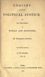 Front cover of An Enquiry Concerning Political Justice by William Godwin