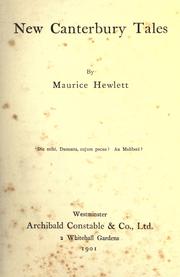 Cover of New Canterbury tales by Maurice Henry Hewlett