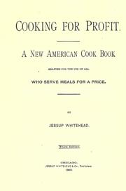 Cover of Cooking for profit by Jessup Whitehead