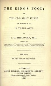 Front cover of The king's fool, or The old man's curse by J. G. Millingen