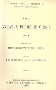 Front cover of The greater poems of Virgil by Publius Vergilius Maro