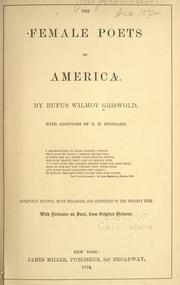 Front cover of The female poets of America by Rufus W. Griswold