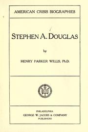 Cover of Stephen A. Douglas by Henry Parker Willis