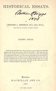 Cover of Historical essays by Edward Augustus Freeman