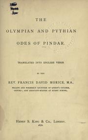Front cover of The Olympian and Pythian odes of Pindar by Pindar