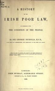 Front cover of A history of the Irish poor law by Nicholls, George Sir