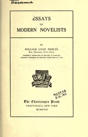 Front cover of Essays on modern novelists by William Lyon Phelps