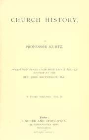Front cover of Church history by J. H. Kurtz