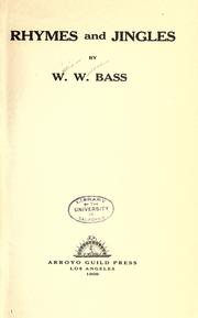 Front cover of Rhymes and jingles by William Wallace Bass