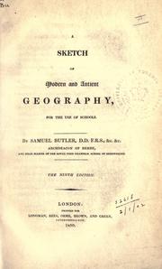Front cover of A sketch of modern and ancient geography by Samuel Butler