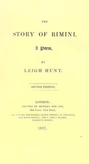 Front cover of The story of Rimini by Leigh Hunt