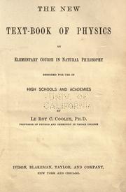 Front cover of The new text-book of physics by Le Roy Clark Cooley