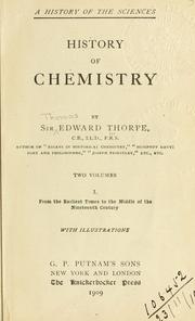 Front cover of The history of chemistry by Thomson, Thomas