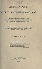 Front cover of Astronomy with an opera-glass by Garrett Putman Serviss