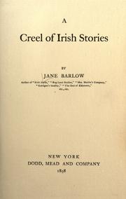 Front cover of A creel of Irish stories by Jane Barlow