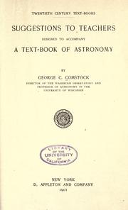 Cover of Suggestions to teachers by Comstock, George C.
