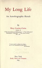 Cover of My Long Life: An Autobiographical Sketch by Mary Cowden Clarke