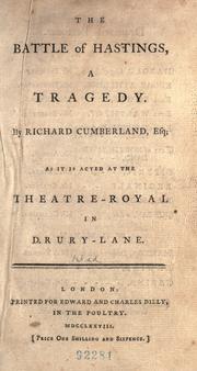 Cover of The battle of Hastings by Richard Cumberland