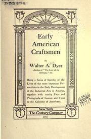 Cover of Early American craftsmen by Walter A. Dyer