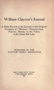 Cover of William Clayton's journal by William Clayton