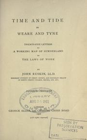 Front cover of Time and tide by Weare and Tyne by John Ruskin