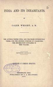 Cover of India and its inhabitants by Caleb Wright