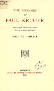 Cover of Lebenserinnerungen by Kruger, Paul