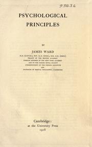Cover of Psychological principles by Ward, James