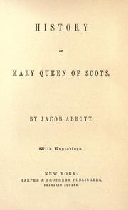 Cover of Mary, Queen of Scots by Jacob Abbott