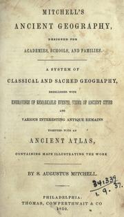 Front cover of Mitchell's ancient geography, designed for academies, schools and families by S. Augustus Mitchell