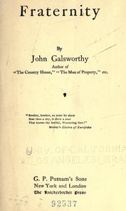 Cover of Fraternity by John Galsworthy