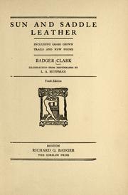 Cover of Sun and saddle leather by Clark, Badger
