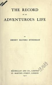 Cover of The record of an adventurous life by H. M. Hyndman