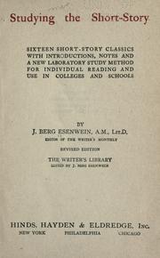 Cover of Studying the short-story by J. Berg Esenwein