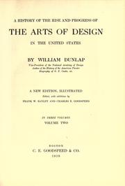 Front cover of History of the rise and progress of the arts of design in the United States by William Dunlap