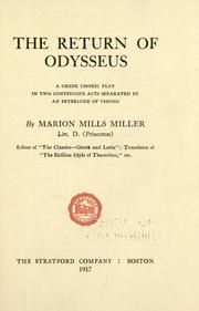 Front cover of The Return of Odysseus by Marion Mills Miller