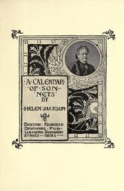 Front cover of A calendar of sonnets by Helen Hunt Jackson