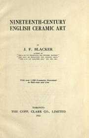 Front cover of Nineteenth-century English ceramic art by J. F. Blacker