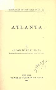 Cover of Atlanta by Jacob D. Cox