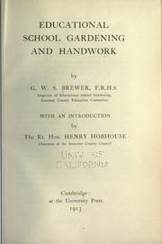 Front cover of Educational school gardening and handwork by G. W. S. Brewer