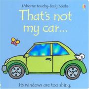 Front cover of That's Not My Car (Touchy Feely) by Fiona Watt