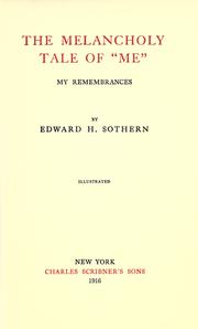Front cover of The melancholy tale of "me" by E. H. Sothern