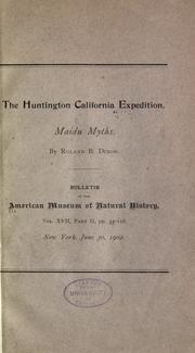 Front cover of Maidu myths by Roland Burrage Dixon