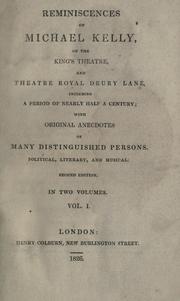 Front cover of Reminiscences of Michael Kelly by Kelly, Michael
