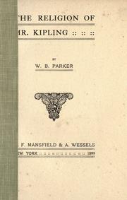 Cover of The religion of Mr. Kipling by William Belmont Parker
