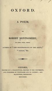 Cover of Oxford by Robert Montgomery