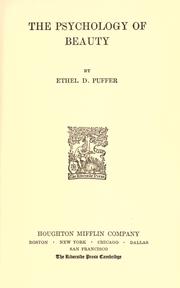 Cover of The psychology of beauty by Ethel Puffer Howes