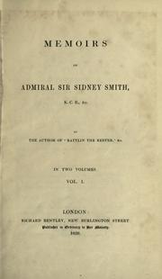 Front cover of Memoirs of Admiral Sir Sidney Smith, K.C.B., &c by Edward Howard