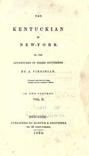 Front cover of The Kentuckian in New York by William Alexander Caruthers